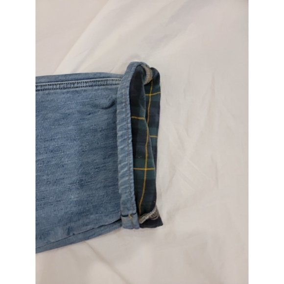 L.L. Bean Size 40 Lined Jeans Insulated Relaxed Fit Slightly Tapered Leg Cotton - Picture 3 of 12